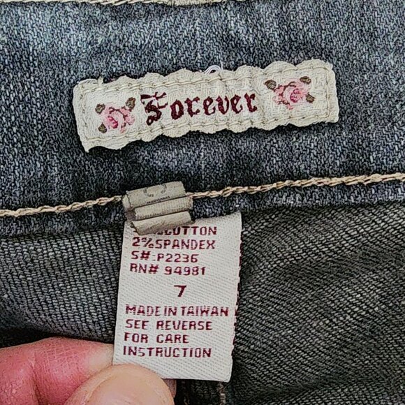 Forever 21 Gray Straight Leg Jeans Size 7 - Picture 10 of 16
